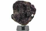 Unique, Amethyst Stalactite Geode on Metal Stand - Uruguay #118402-2